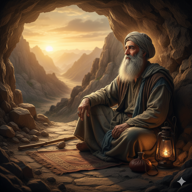 Gambar ilustrasi sejarah sufi yang menampilkan simbolisme dan makna mendalam tentang ajaran sufi yang kaya dan penuh dengan rahasia tersembunyi